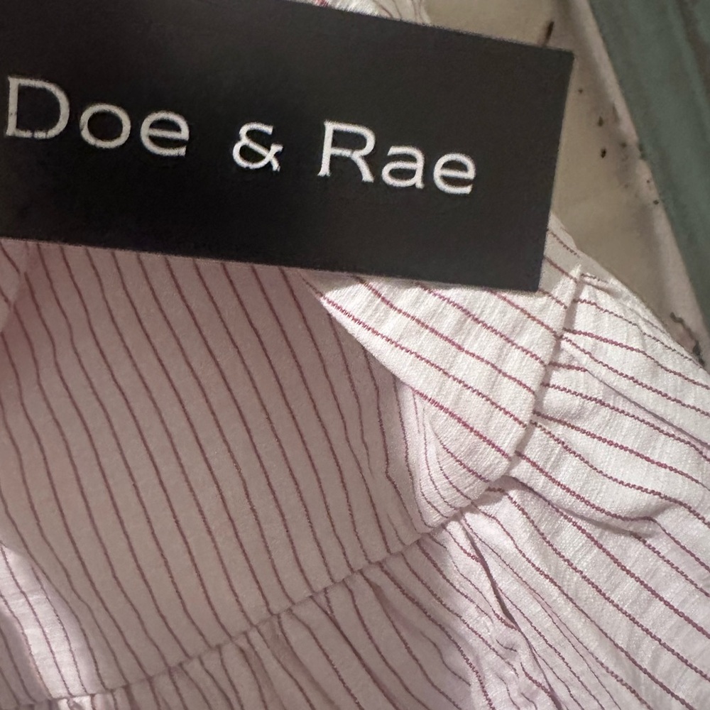 NWT Doe & Rae Striped Tie-Front Peplum Cami Top - Small - Picture 4 of 5